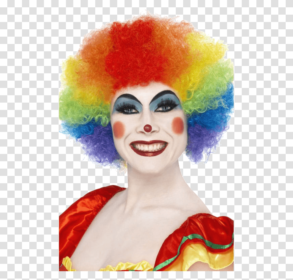 Red Wig Colourful Clown Wig, Performer, Person, Human, Hair Transparent Png