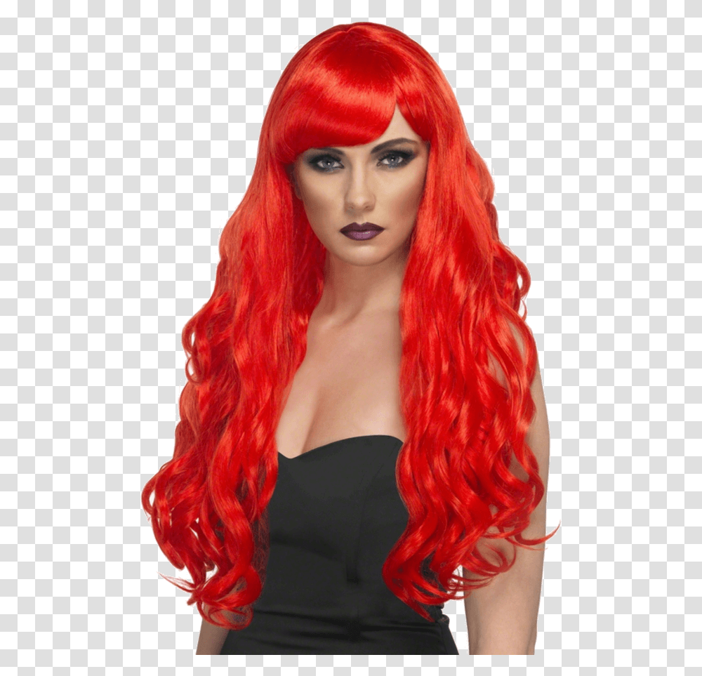 Red Wig Fancy Dress Wigs, Hair, Person, Human, Dye Transparent Png