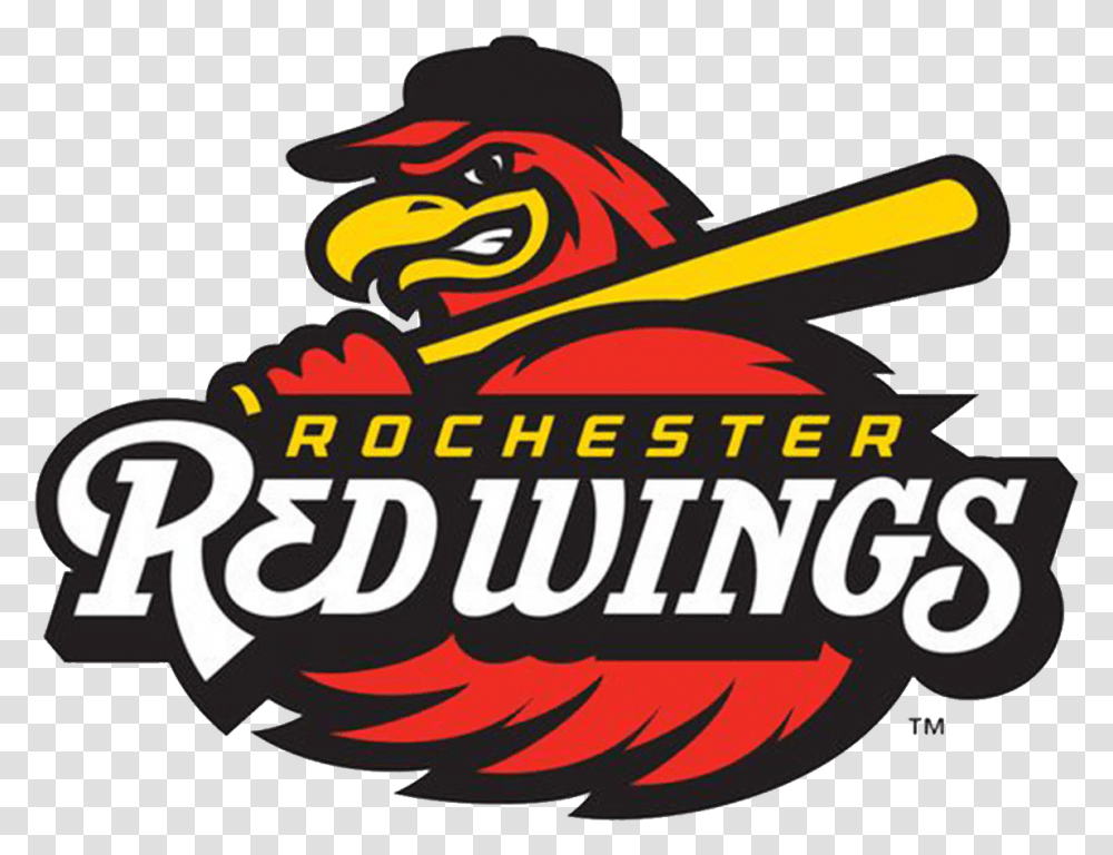 Red Wings Logo Rochester Red Wings Logo, Meal, Food Transparent Png