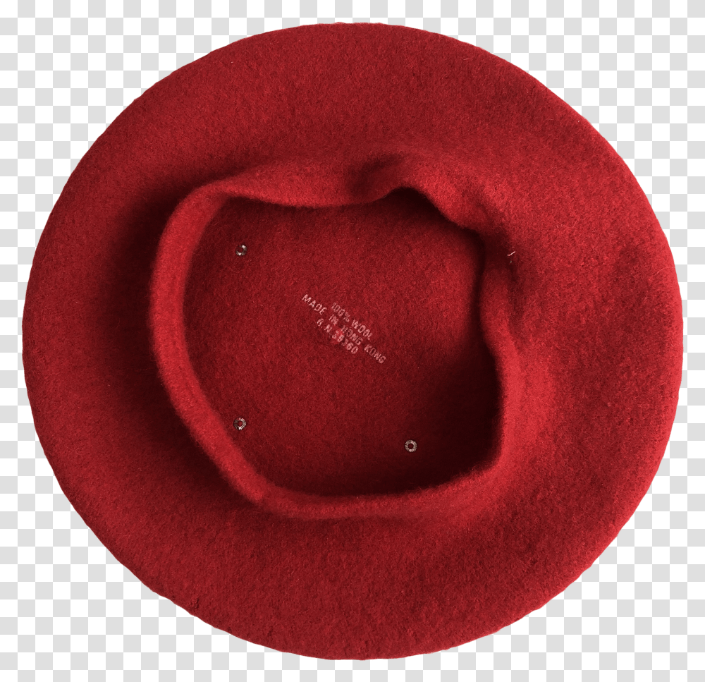 Red Wool Rhinestone Studded Beret Cowboy Hat Transparent Png