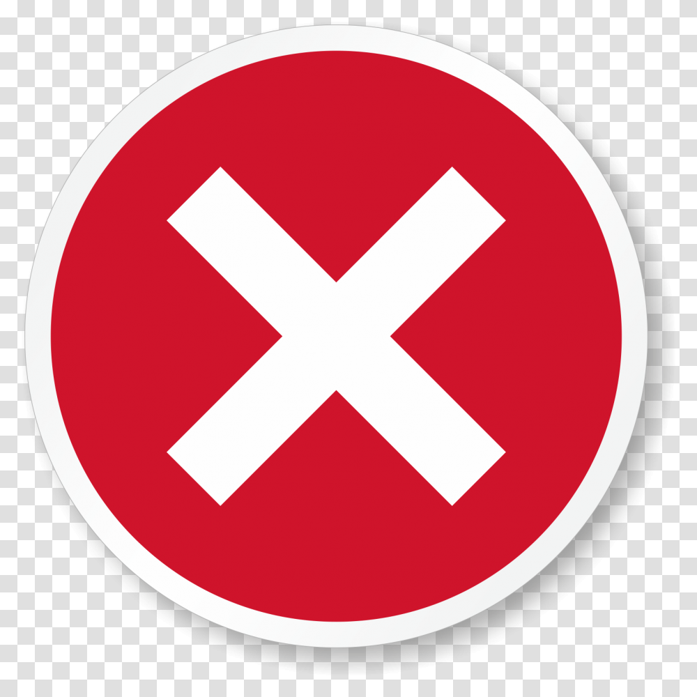 Red X Label Pacific Islands Club Guam, Symbol, First Aid, Sign, Road Sign Transparent Png