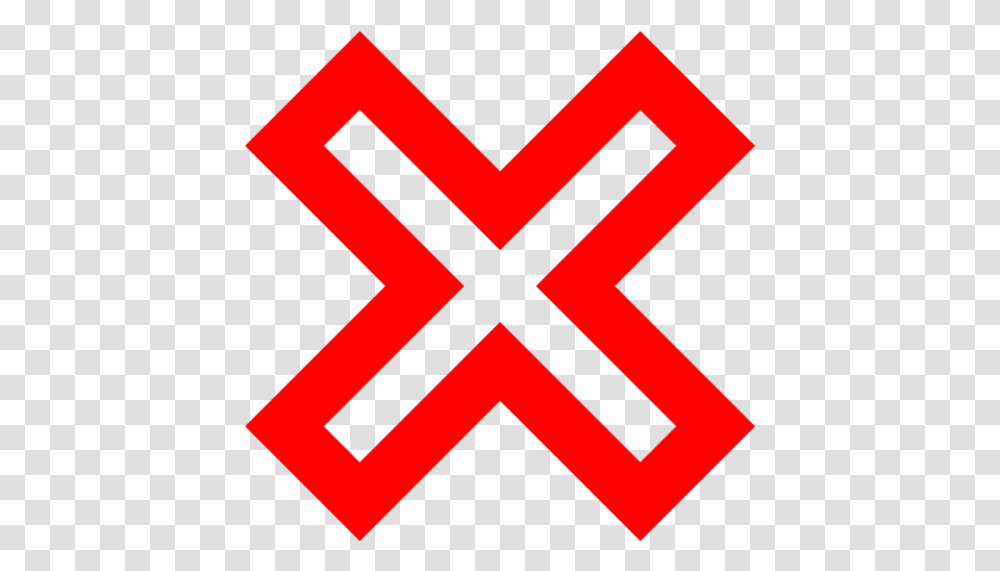 Red X Mark 2 Icon Free Red X Mark Icons Red X Icon Red, Logo, Symbol, Trademark, Text Transparent Png