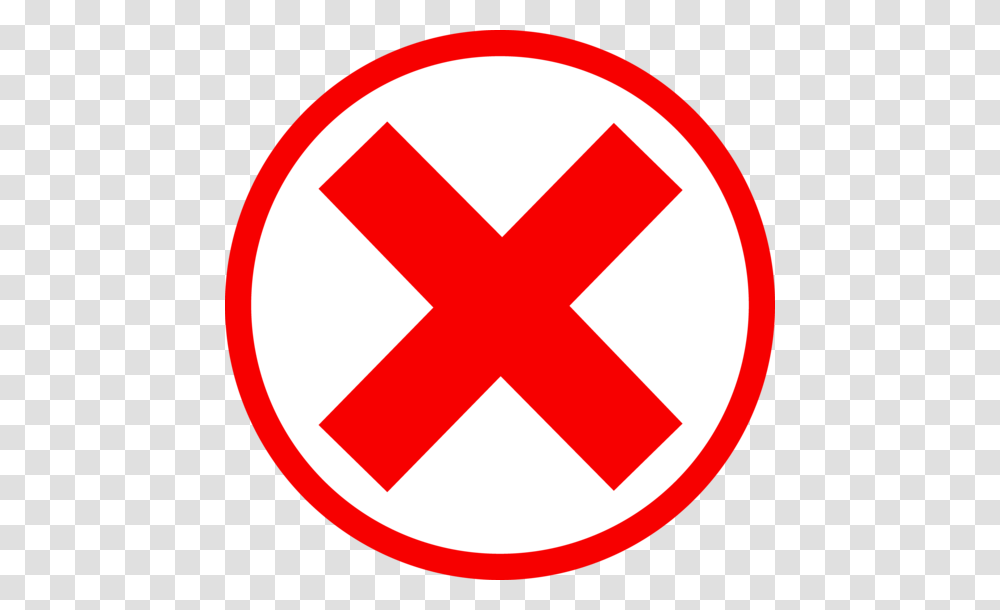 Red X Mark In Circle, Logo, Trademark, First Aid Transparent Png