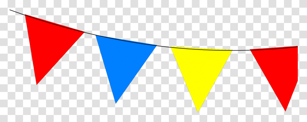 Red Yellow Blue Bunting Svg Vector Graphic Design, Triangle Transparent Png