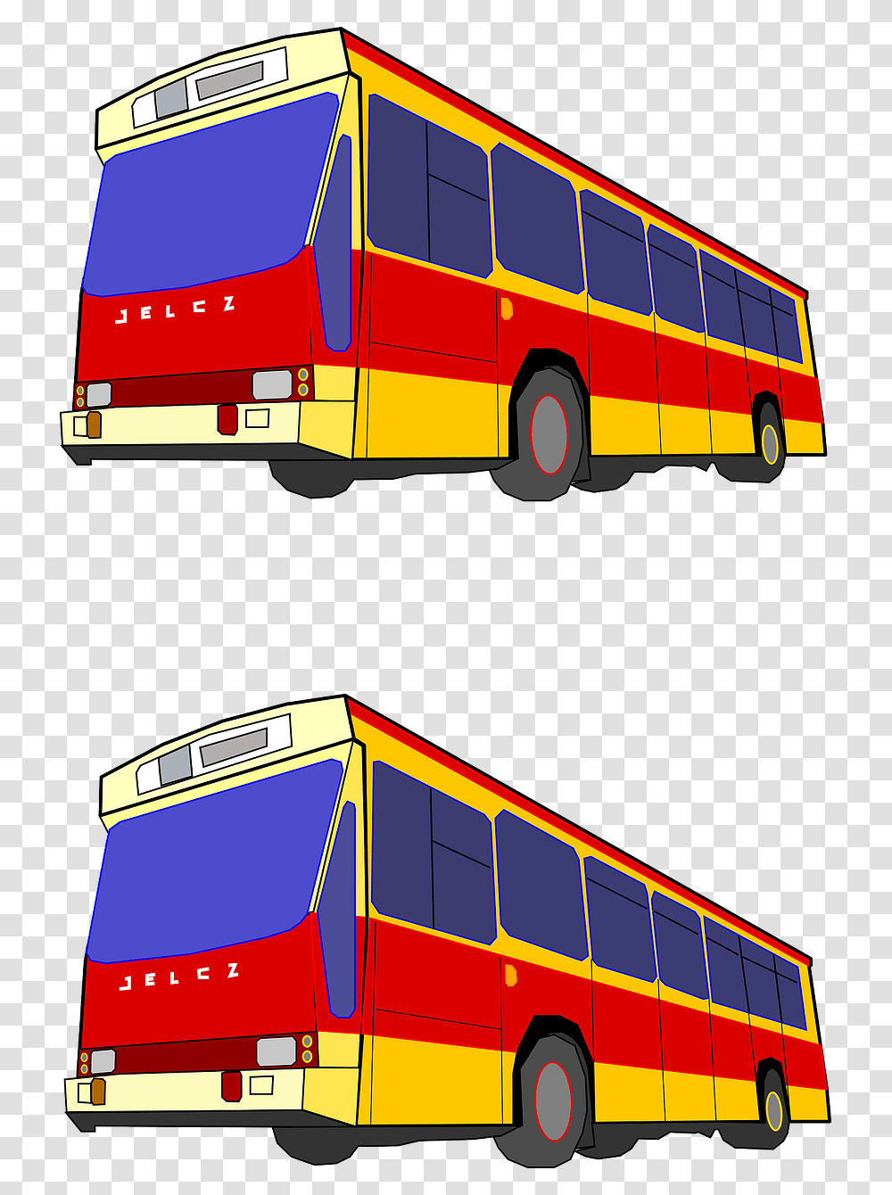 Red Yellow Blue Bus, Vehicle, Transportation, Tour Bus, Double Decker Bus Transparent Png
