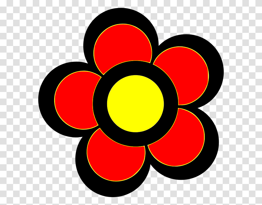 Red Yellow Flower Flowers Color Plant Pretty Flower Colored Clip Art, Dynamite, Bomb Transparent Png
