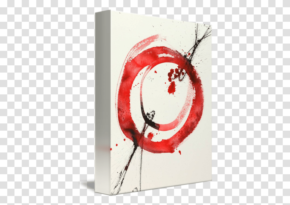 Red Zen Circle Red Circle Abstract Painting, Modern Art, Text, Canvas, Graphics Transparent Png
