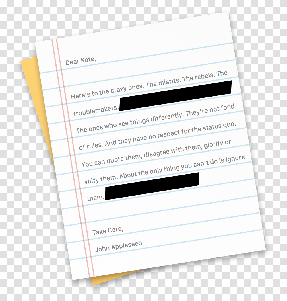 Redacted Mac Icon By Sam Soffes Document, Text, Page, Diary, Paper Transparent Png