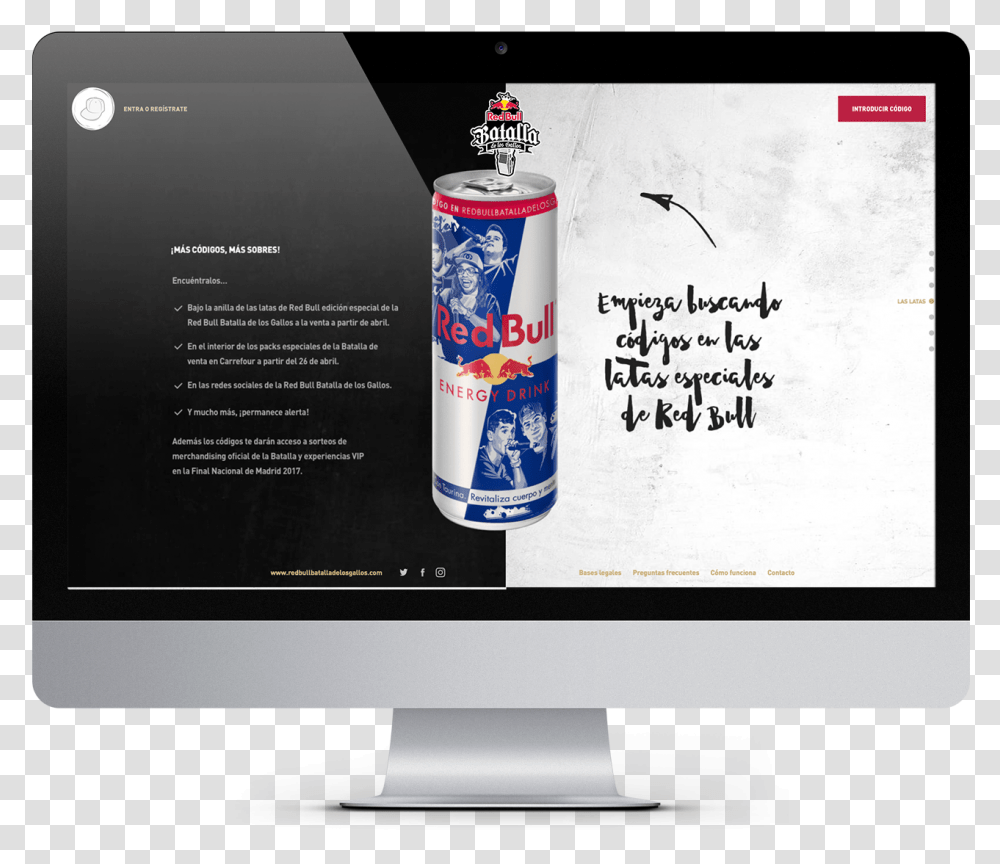 Redbull Batlle Cards Red Bull Ode To Andy Warhol, Can, Tin, Monitor Transparent Png