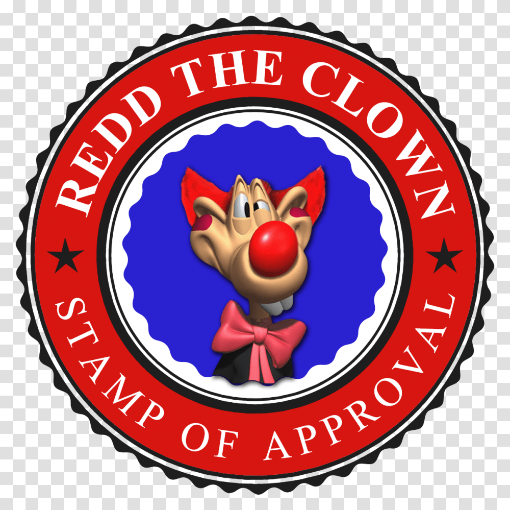Redd The Clown Stamp Of Approval, Label, Logo Transparent Png