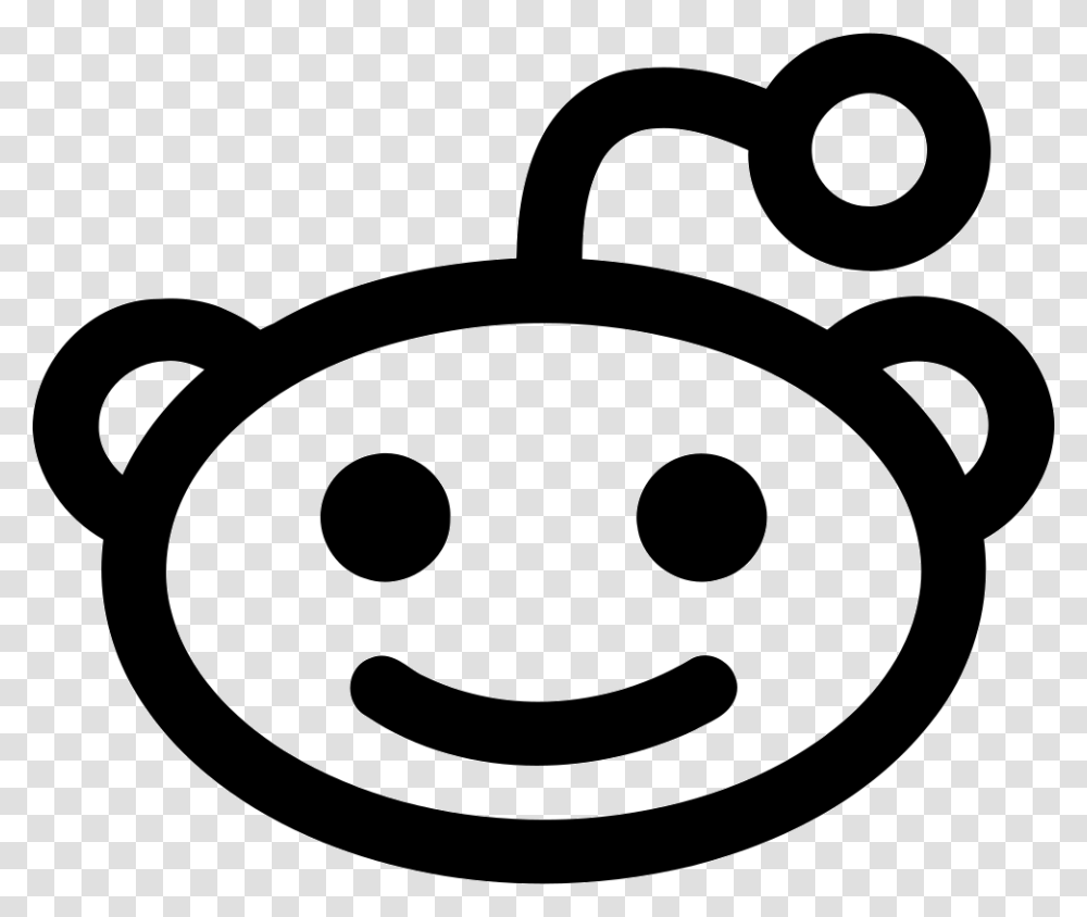 Reddit Alien Head Logo Reddit Icon, Stencil, Pottery, Alarm Clock Transparent Png