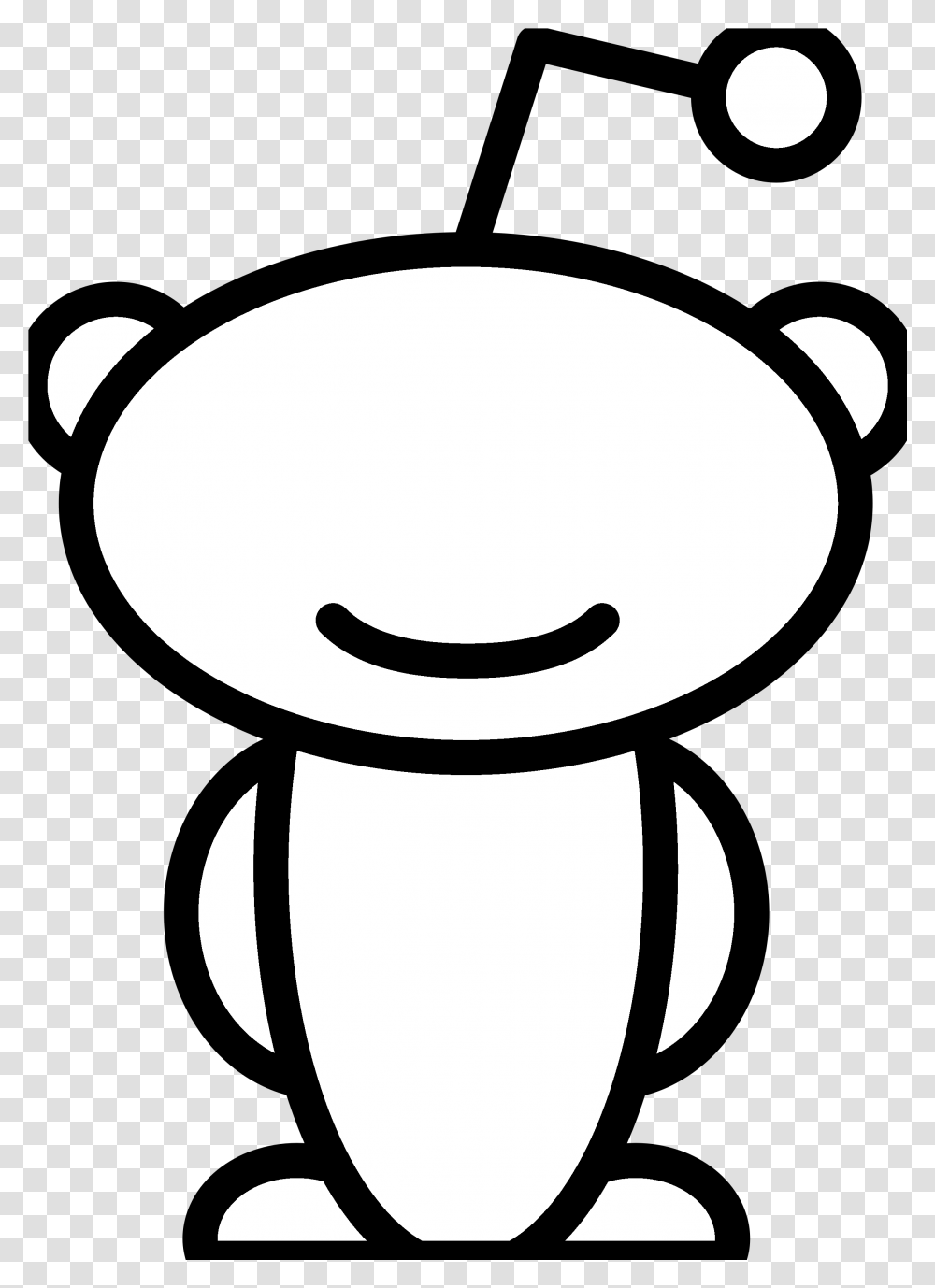 Reddit Alien Logo Svg Black And White Alien Logo, Lamp, Rattle, Stencil, Silhouette Transparent Png