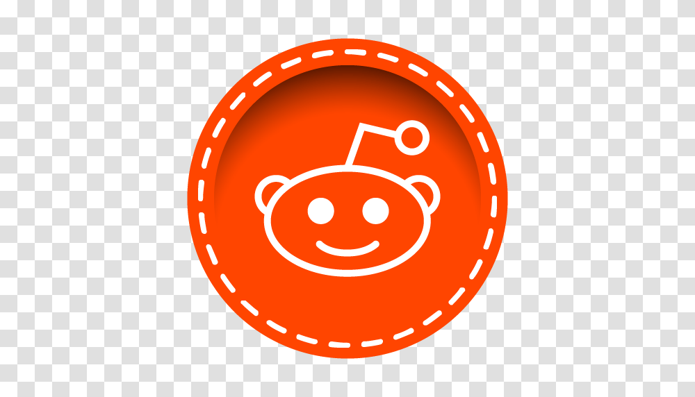 Reddit Icon Stitched Social Media Iconset Uiconstock, Logo, Trademark Transparent Png