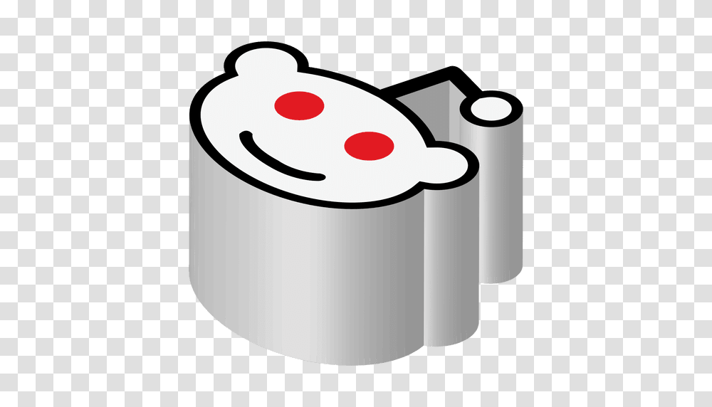 Reddit Isometric Icon, Cylinder, Stencil Transparent Png