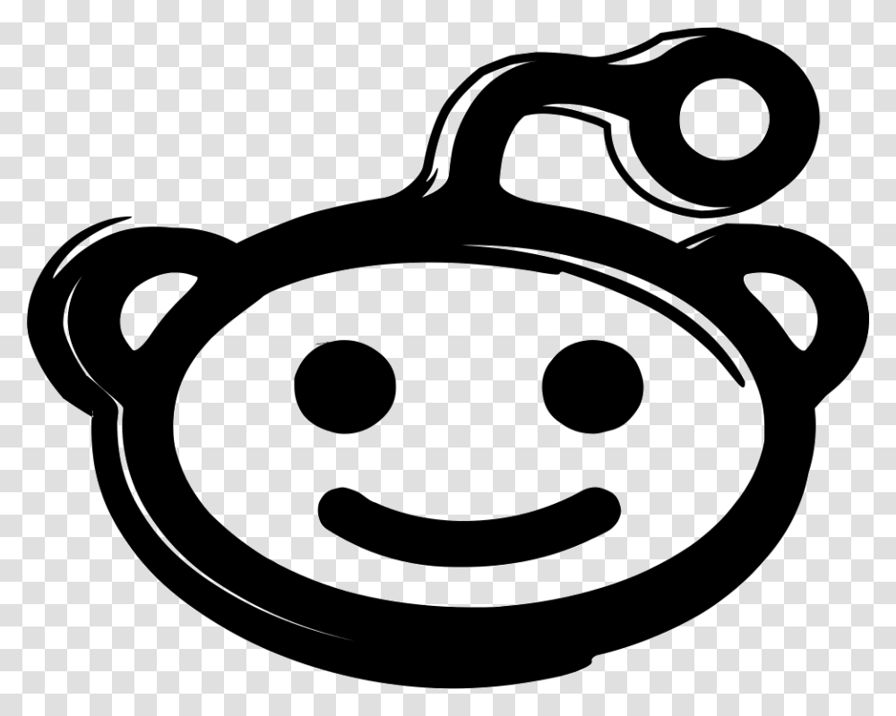 Reddit Mascot Logo Sketch Variant Reddit, Stencil, Pottery, Teapot, Silhouette Transparent Png