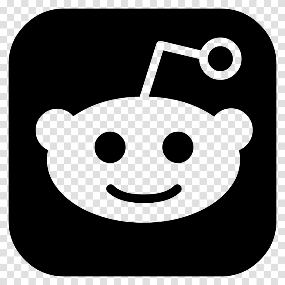 Reddit Square Icon Free Download, Stencil, Logo, Trademark Transparent Png