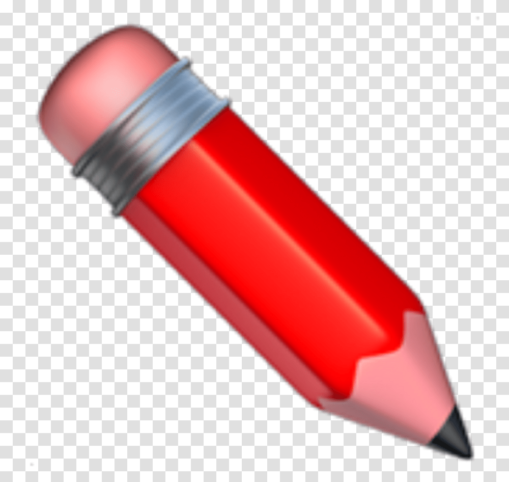 Redemoji Emoji Red Pencil Redpencil Apple Remix School Emoji Pencil, Dynamite, Bomb, Weapon, Weaponry Transparent Png