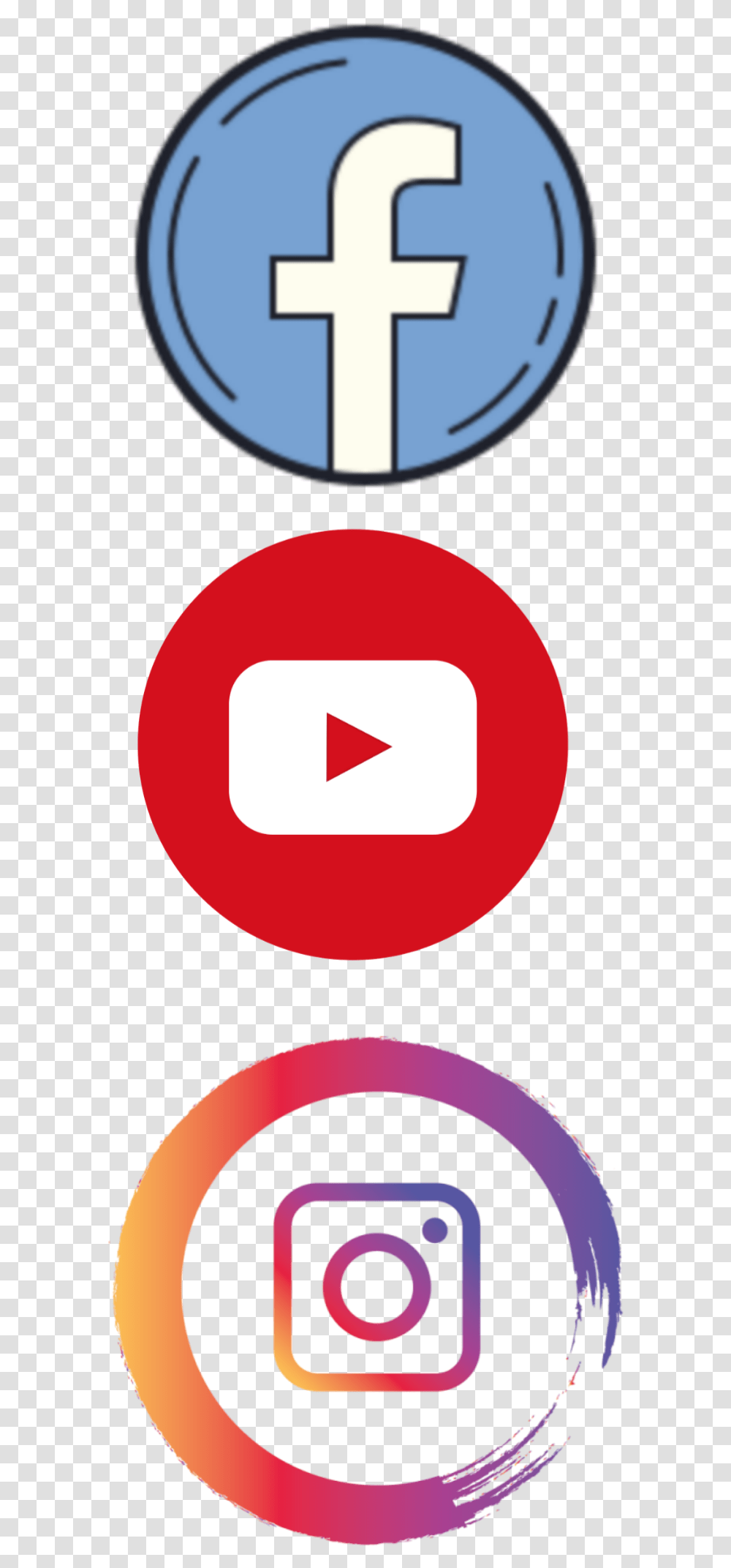 Redessociales Facebook Instagram Youtube Icons Cross Sign Logo Trademark Transparent Png Pngset Com