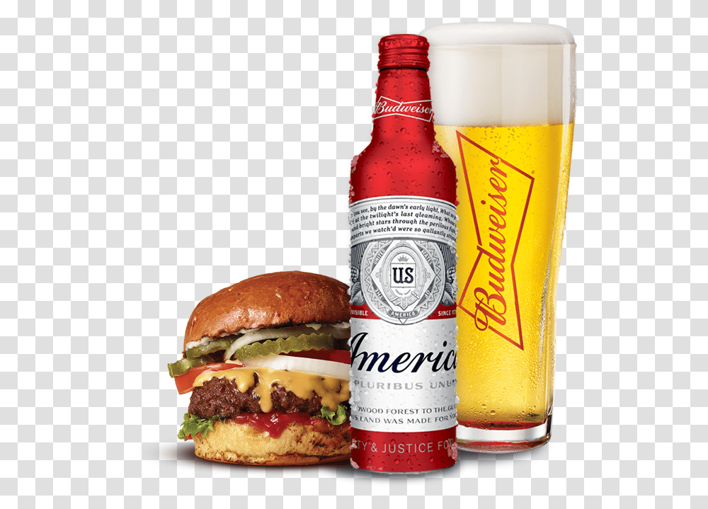 Redeyes Bud Burgers, Food, Beer, Alcohol, Beverage Transparent Png