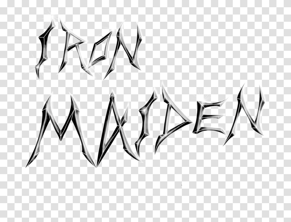 Redfire Iron Maiden Black, Stencil, Floral Design, Pattern Transparent Png