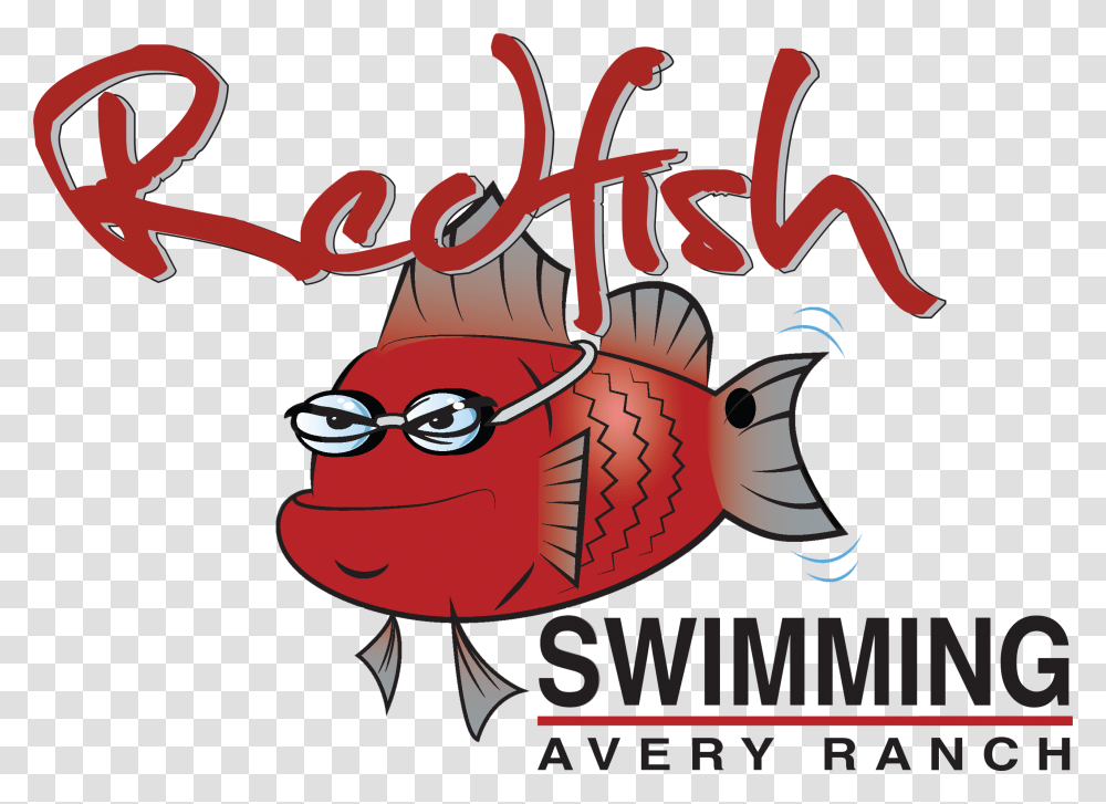 Redfish Swimming Logo Cartoon, Dynamite, Sunglasses, Label Transparent Png