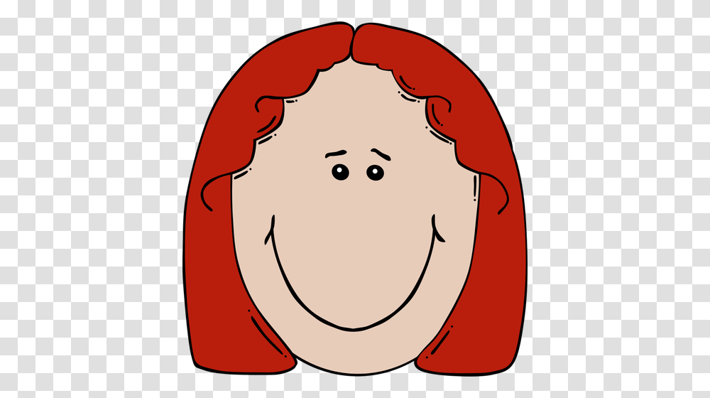 Redhead Girl Vector Image, Label, Face, Food Transparent Png