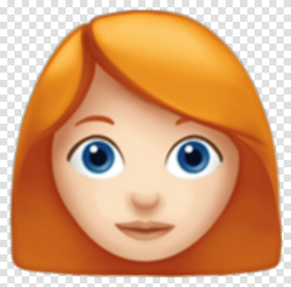 Redheaded Emoji As A Redheaded Gal I Love Woman Red Hair Emoji, Doll, Toy, Barbie Transparent Png