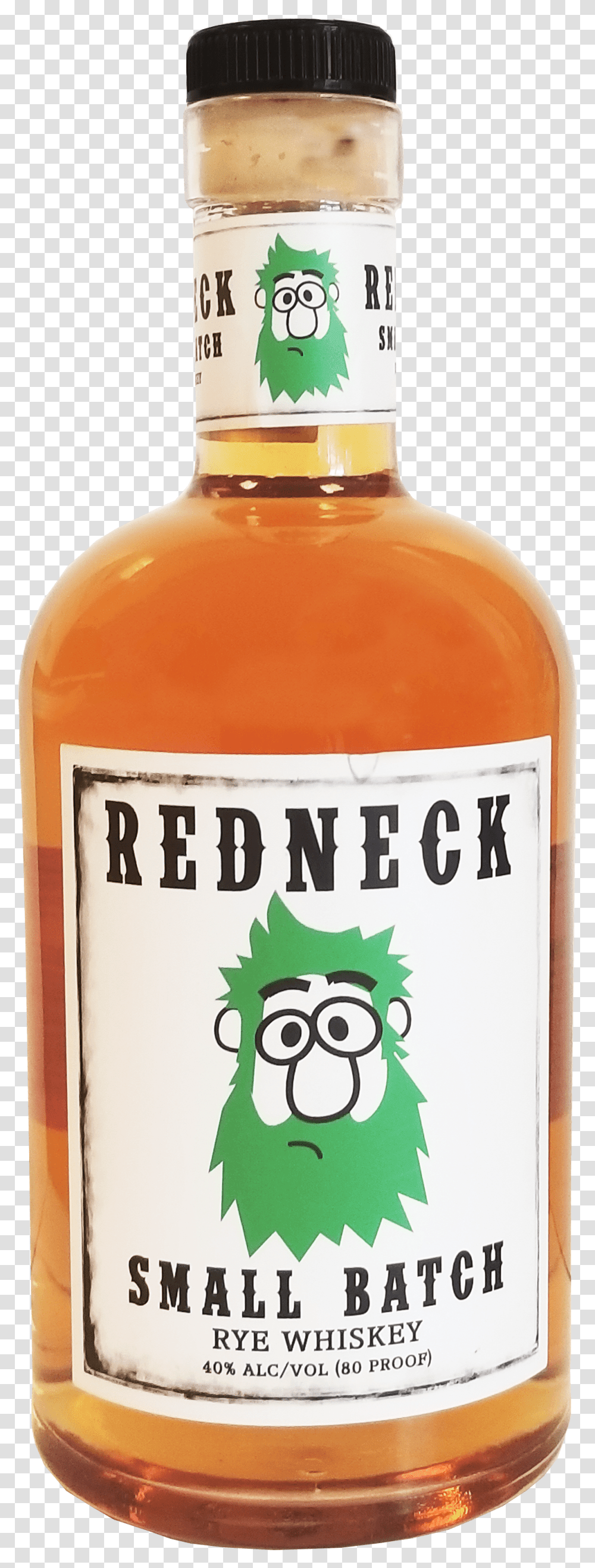 Redneck Rye Whiskey Min Glass Bottle Cartoon Line Art, Liquor, Alcohol, Beverage, Drink Transparent Png