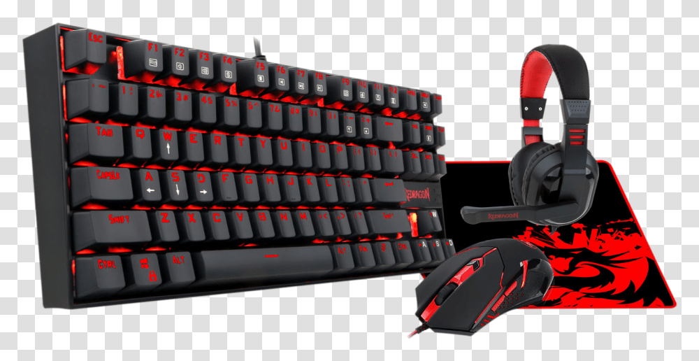 Redragon Gaming Keyboard And Mouse, Computer, Electronics, Computer Hardware, Computer Keyboard Transparent Png