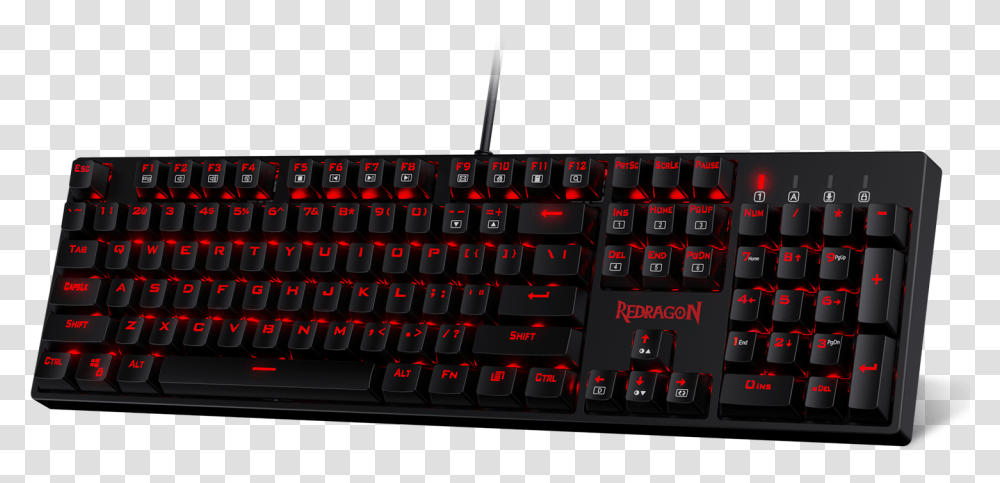 Redragon K582 Surara Red Led Backlit Mechanical Gaming Computer Keyboard, Computer Hardware, Electronics Transparent Png