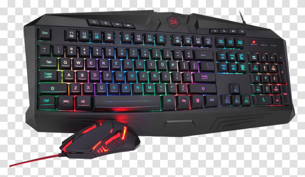 Redragon Usa Red Dragon Keyboard And Mouse, Computer Keyboard, Computer Hardware, Electronics Transparent Png
