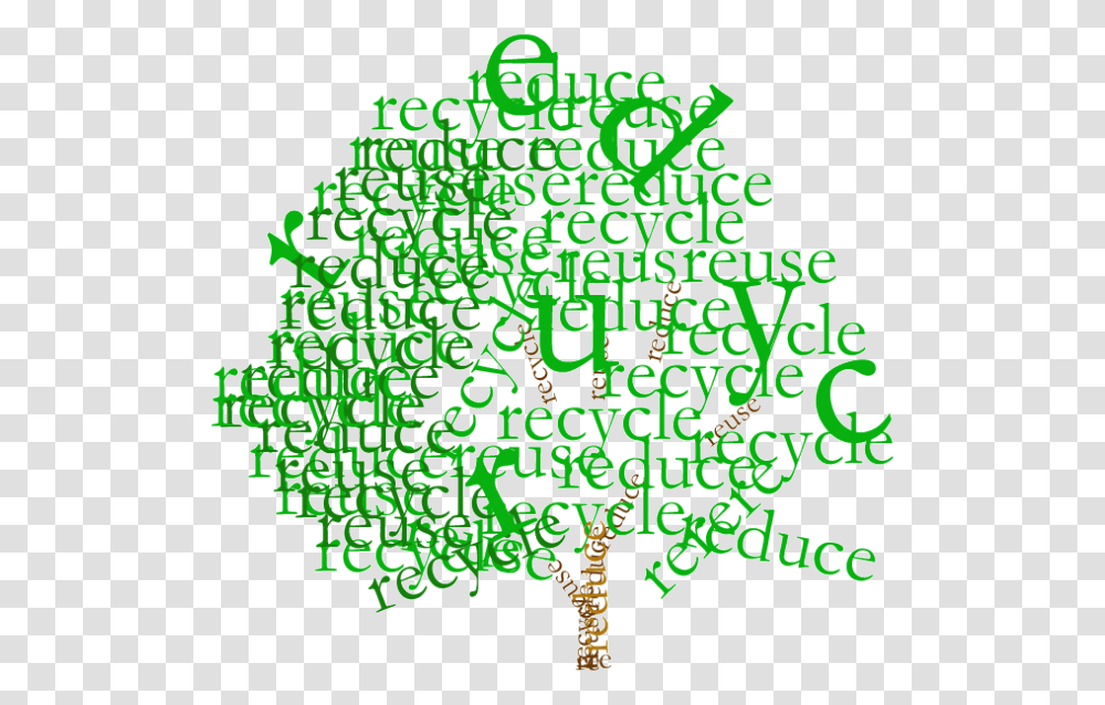 Reduce Reuse Recycle Illustration, Word, Crystal, Number Transparent Png
