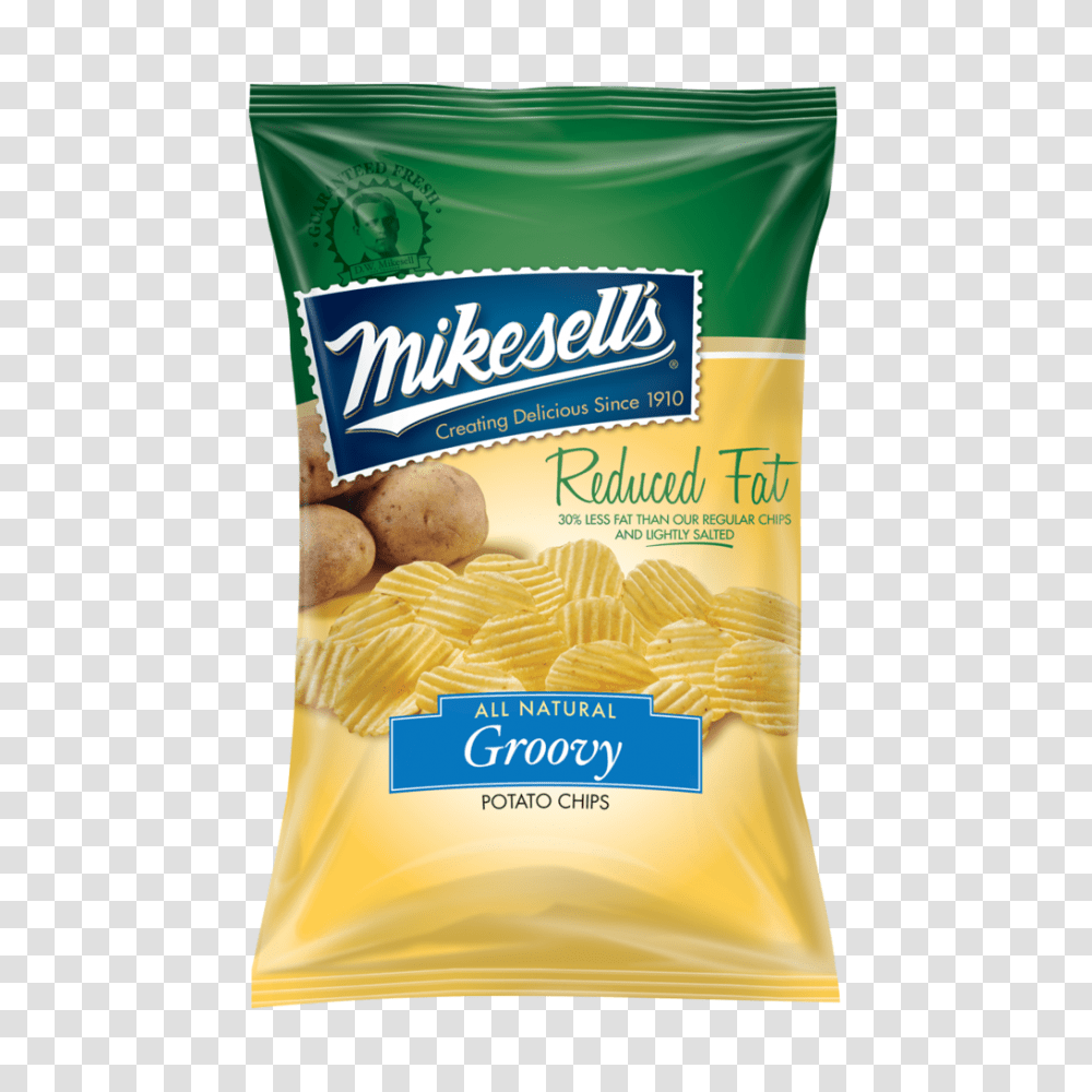 Reduced Fat Groovy Potato Chips Mikesells, Plant, Food, Snack, Vegetable Transparent Png