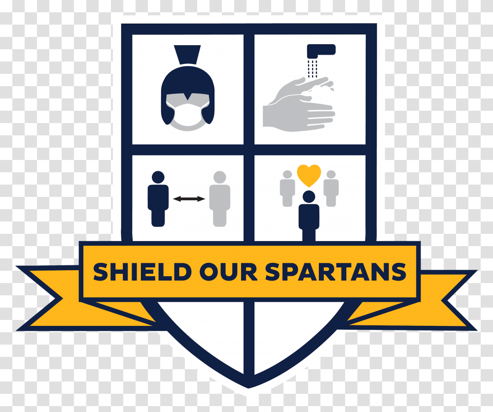 Reduced Operations For Covid Uncg Shield Our Spartans, Logo, Symbol, Poster, Advertisement Transparent Png