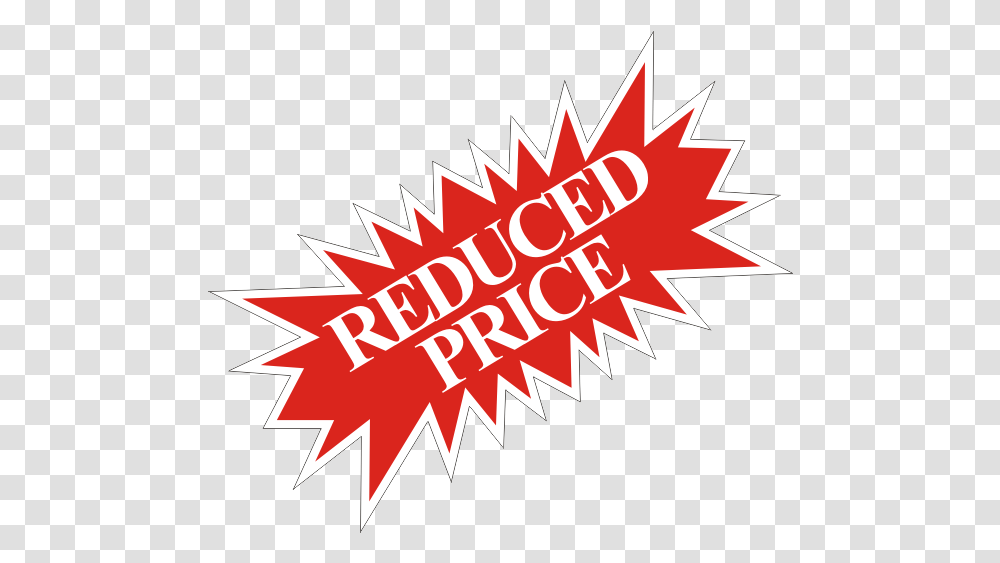 Reduced Price Starburst Sign, Logo, Trademark, Label Transparent Png