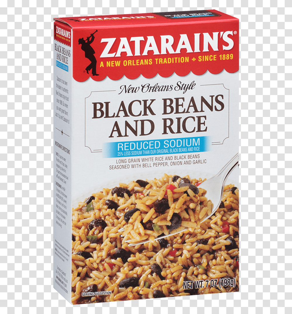Reduced Sodium Black Beans And Rice Zatarain's Black Beans And Rice, Breakfast, Food, Oatmeal, Plant Transparent Png