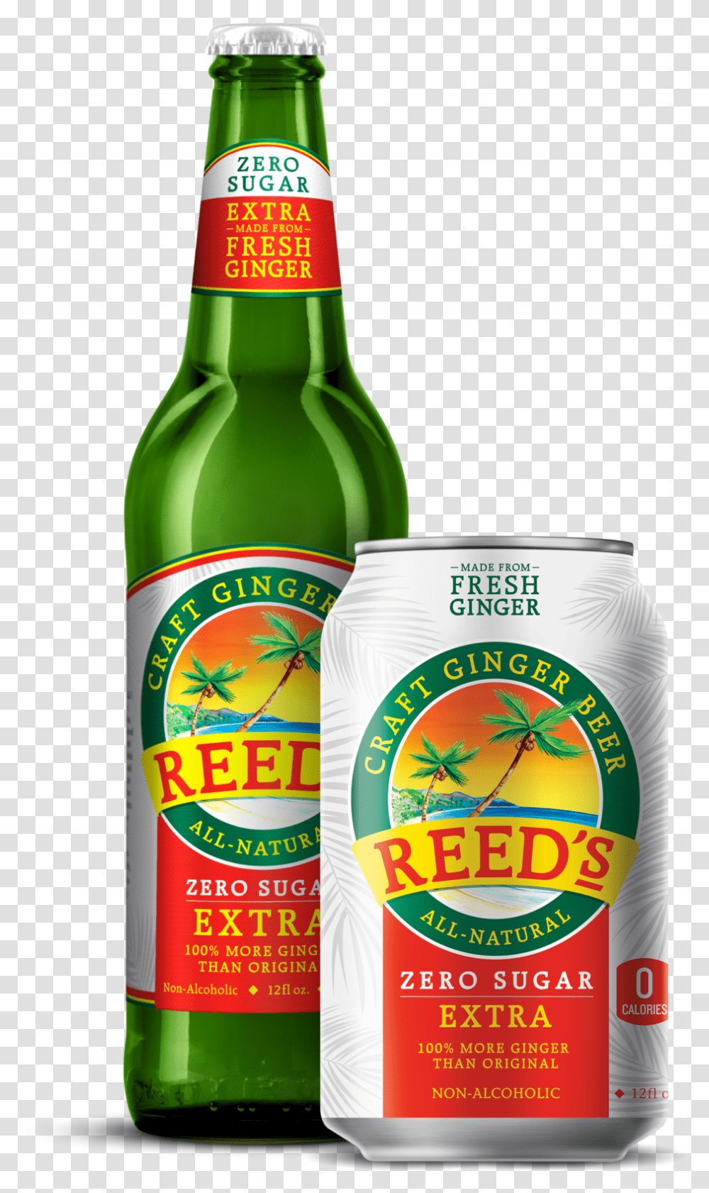 Reeds Zero Sugar Ginger Beer Keto Friendly, Alcohol, Beverage, Drink, Lager Transparent Png