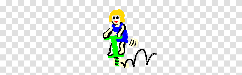 Reese Witherspoon On A Green Pogo Stick, Person, Logo Transparent Png