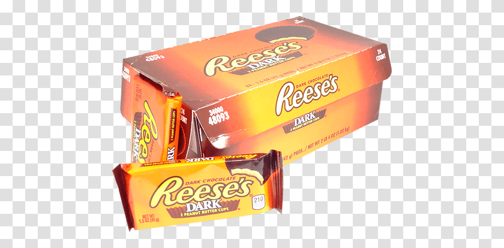 Reeses Dark 2 Peanut Butter Cup Snack, Box, Food, Candy, Gum Transparent Png