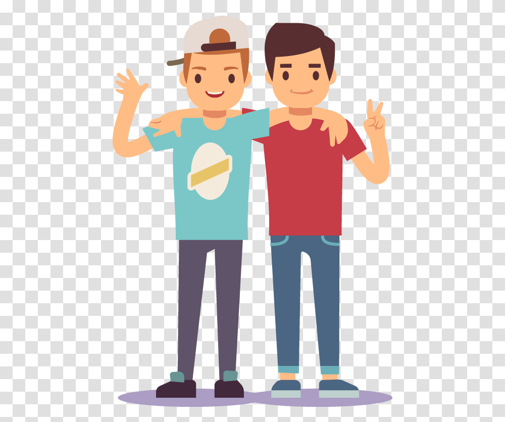 Refer A Friend Cartoon Friends, Person, People, Face, Standing Transparent Png