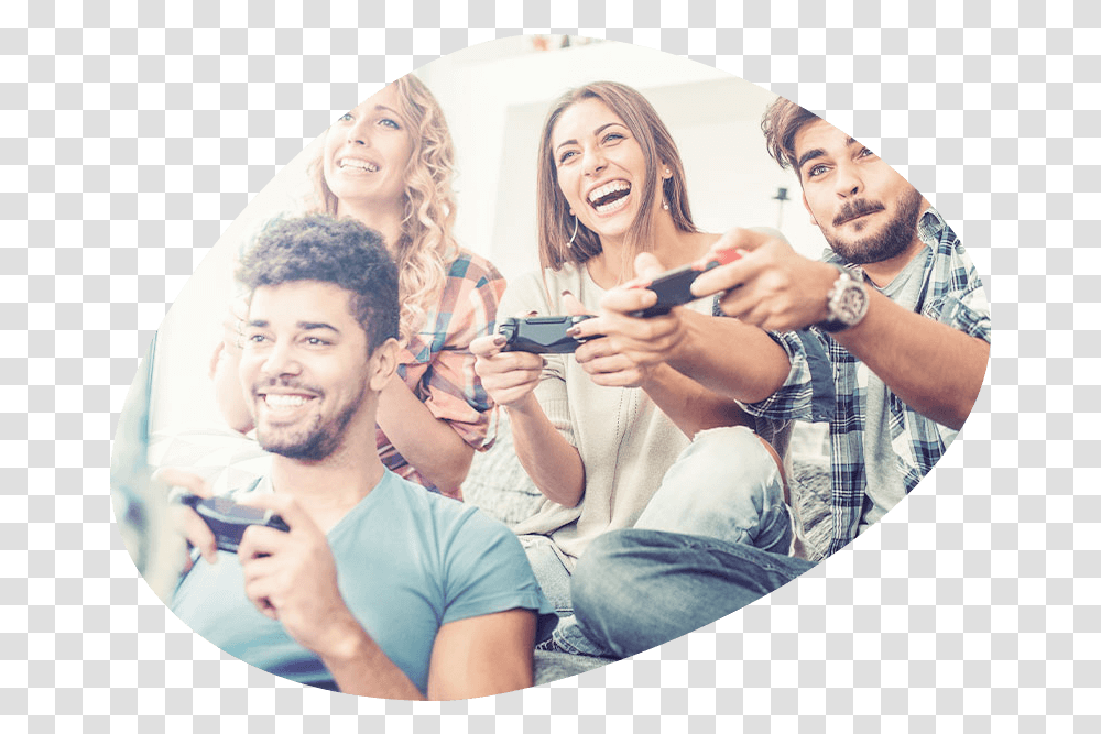 Refer A Friend Nintendo People Playing, Person, Human, Face, Video Gaming Transparent Png