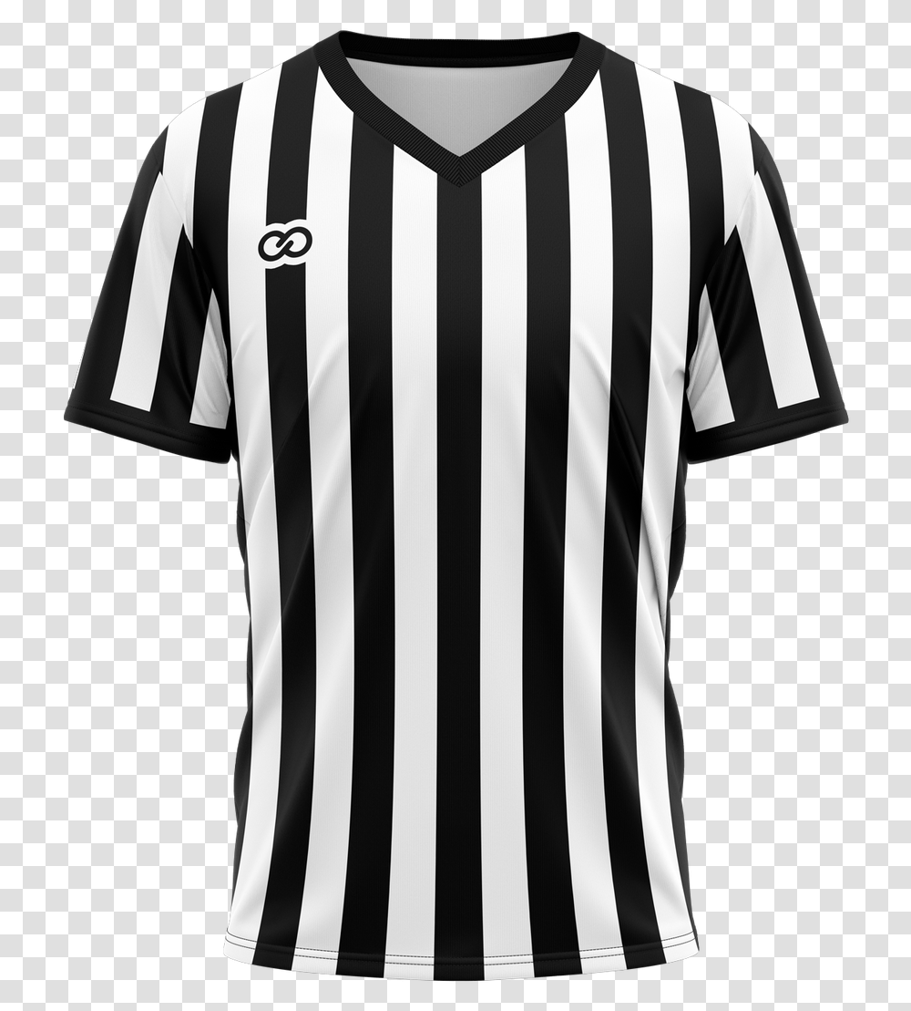 Referee V Neck Tee Monochrome, Apparel, Shirt, Jersey Transparent Png