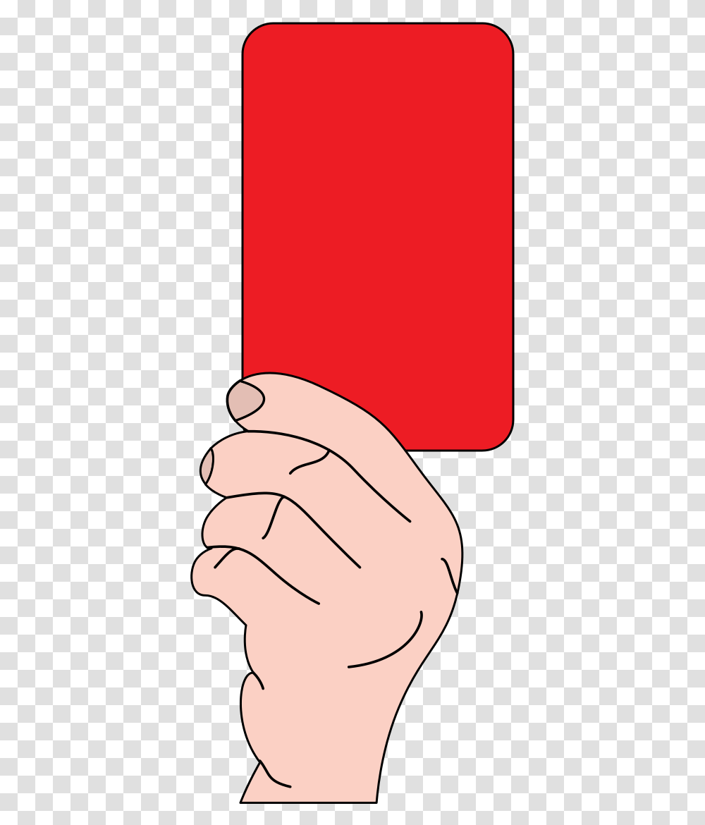 Referee With Red Card Imagen Penalizacin, Hand Transparent Png