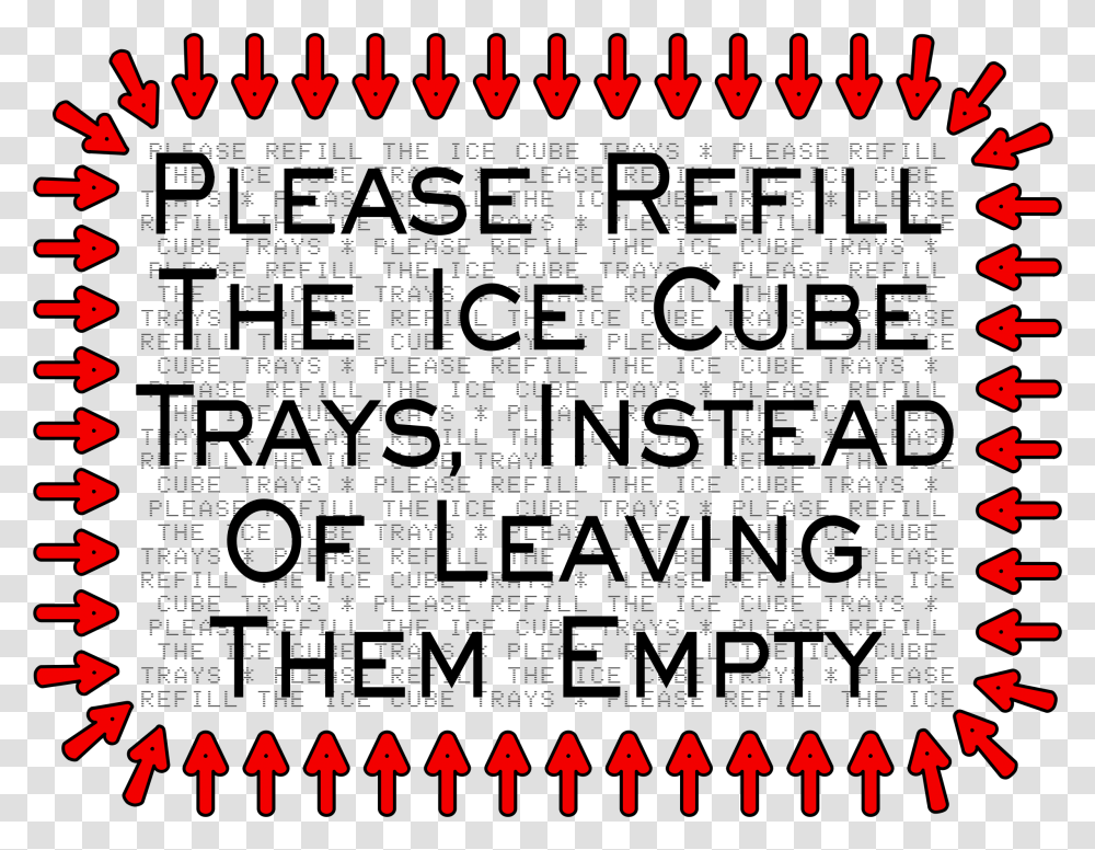 Refill The Ice Cube Trays Clip Arts Refill Ice Cube Tray, Menu, Alphabet, Number Transparent Png
