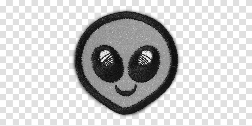 Reflective Alien Face Patch Circle, Rug, Logo, Trademark Transparent Png