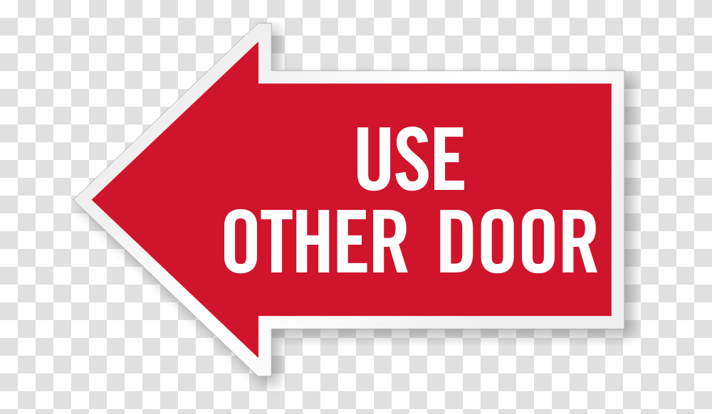 Reflective Arrow Signs Use Other Door Arrow, Road Sign, First Aid Transparent Png