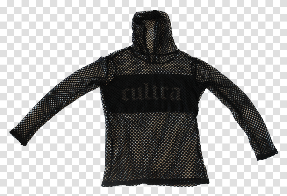 Reflective Gunmetal Cultra Black Fishnet With Hood Long Sleeve, Clothing, Apparel, Armor, Chain Mail Transparent Png