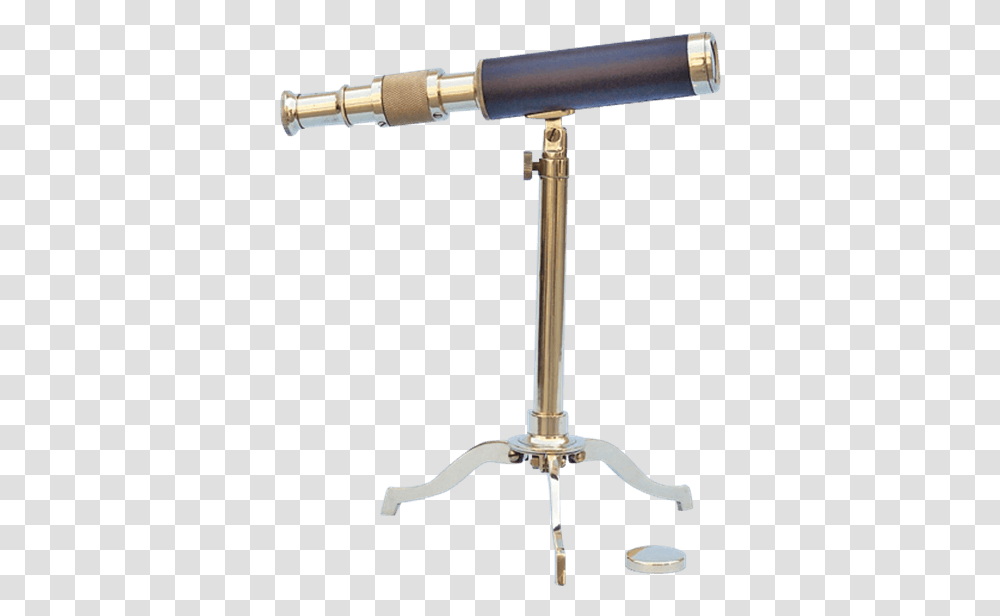 Refracting Telescope Tripod Key Chains Antique Telescope Monocular, Utility Pole, Microphone, Electrical Device, Bronze Transparent Png