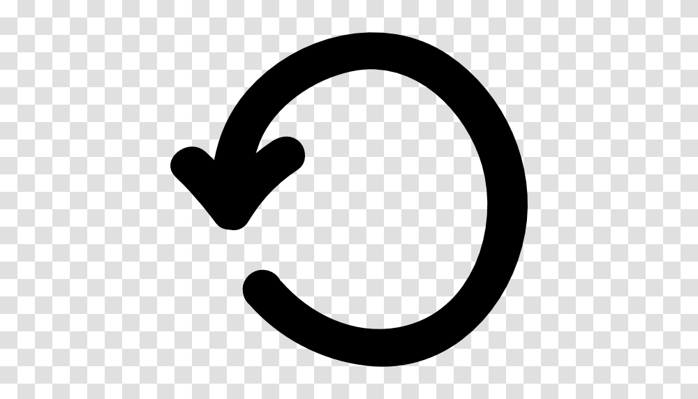 Refresh Circular Arrow Hand Drawn Symbol, Stencil, Label, Logo Transparent Png