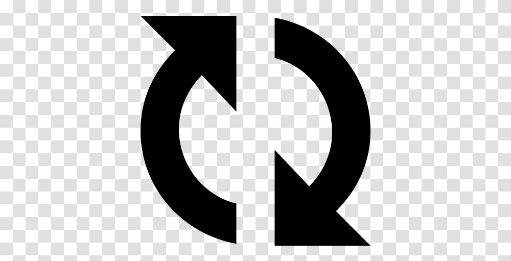 Refresh Icon From Genericons Neue Showing Two Arrows Graphics, Gray, World Of Warcraft Transparent Png